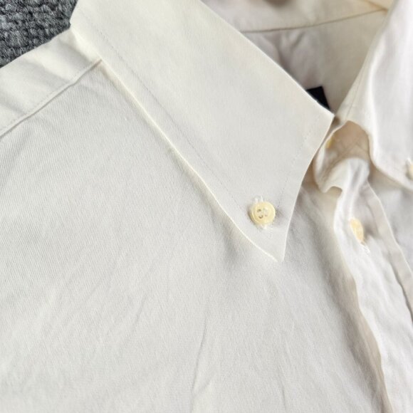 VTG Paul & Shark Yachting Men 16/41 White Long Sleeve Button Up Shirt Italy Made - Picture 5 of 16